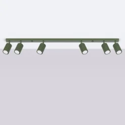 Plafon KARBON 6L zielony oliwkowy