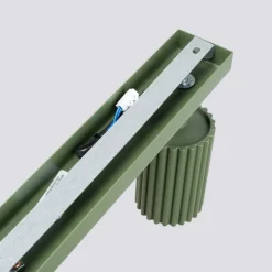 Plafon KARBON 6L zielony oliwkowy