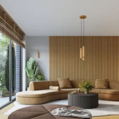 Plafon KARBON 3L złoty