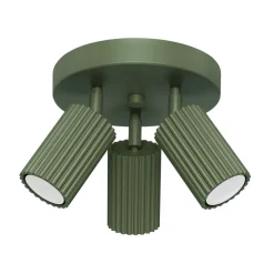 Plafon KARBON 3P zielony oliwkowy