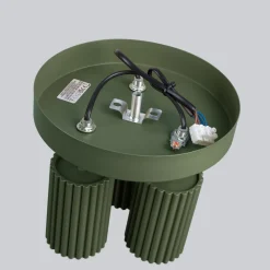 Plafon KARBON 3P zielony oliwkowy