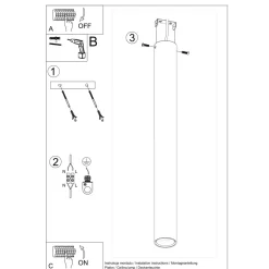 Plafon LAGOS 60 czarny