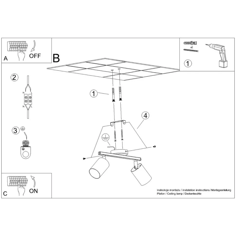 Plafon LEMMI 2 biały