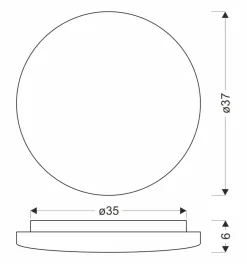 Plafon Linda plafon 37cm 33W LED 4000K  klosz biały