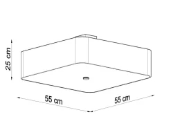 Plafon LOKKO 55 czarny