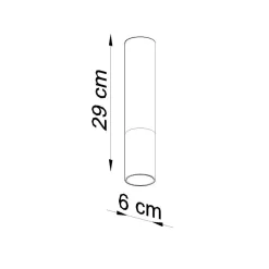 Plafon LOOPEZ czarny/miedź