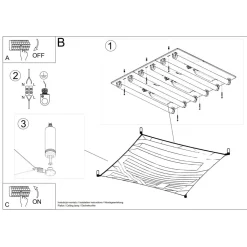 Plafon LUNA 3 biały