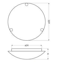 Plafon Macari 30  chromowy 1x60W E27  klosz biały z wzorem