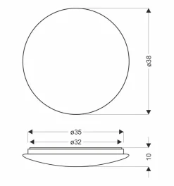 Plafon Magnus plafon 24W LED 38cm klosz  biały 4000K