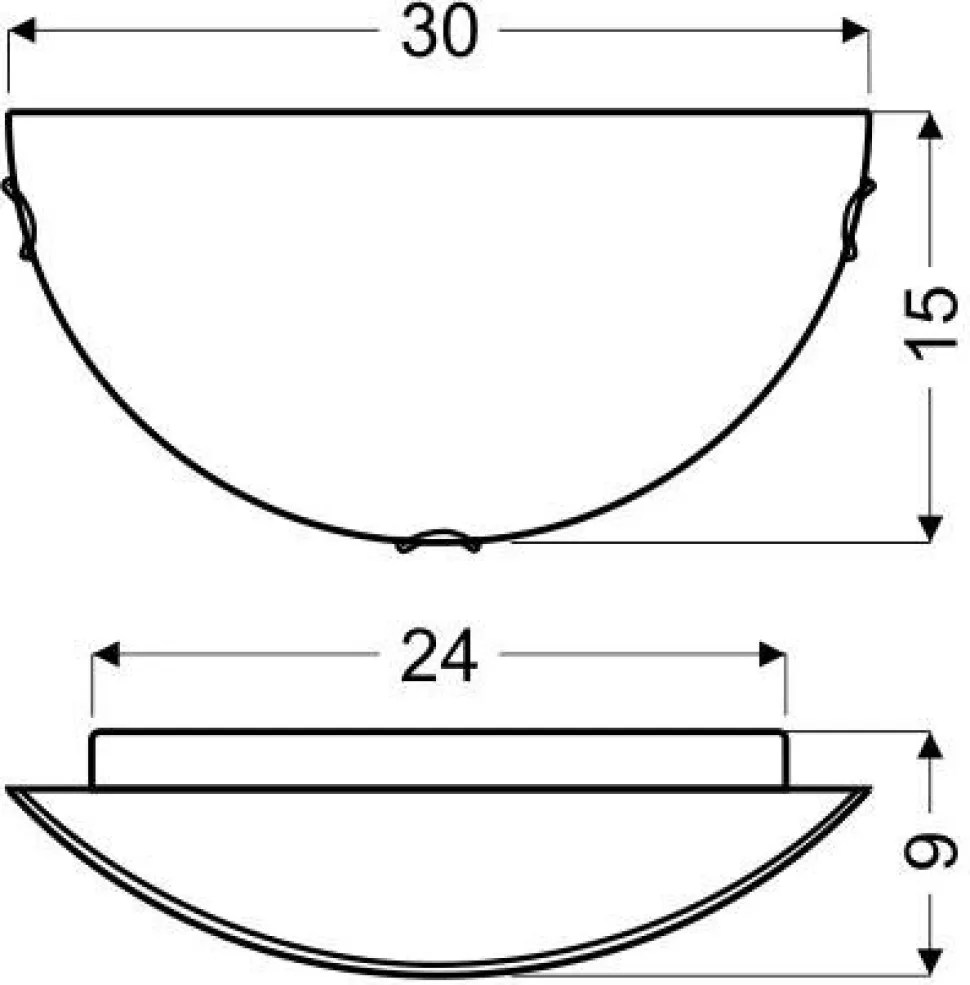 Plafon Mea 1/2 1x60 E27