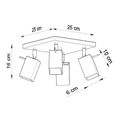 Plafon MERIDA 4 biały