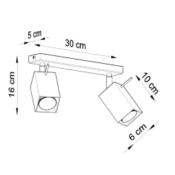 Plafon MERIDA 2 biały