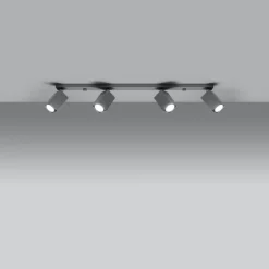 Plafon MERIDA 4L szary