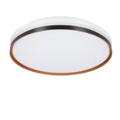 Plafon Montana czarny+biały+złoty 24W LED 40 cm klosz biały