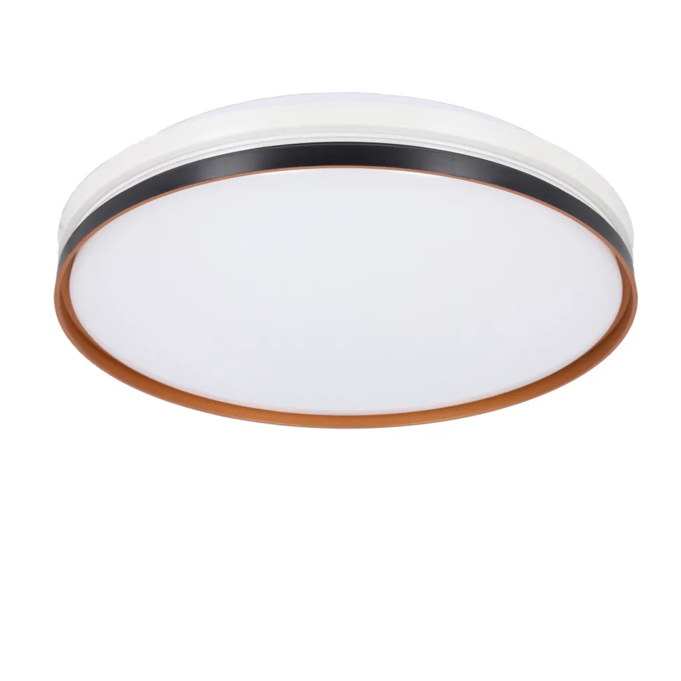 Plafon Montana czarny+biały+złoty 24W LED 40 cm klosz biały