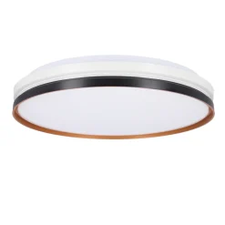 Plafon Montana czarny+biały+złoty 24W LED 40 cm klosz biały