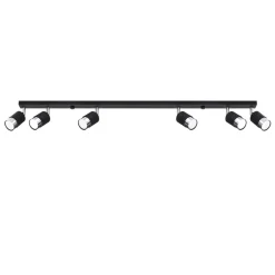 Plafon NERO 6 czarny/chrom