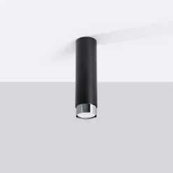 Plafon NERO 22,5 czarny/chrom