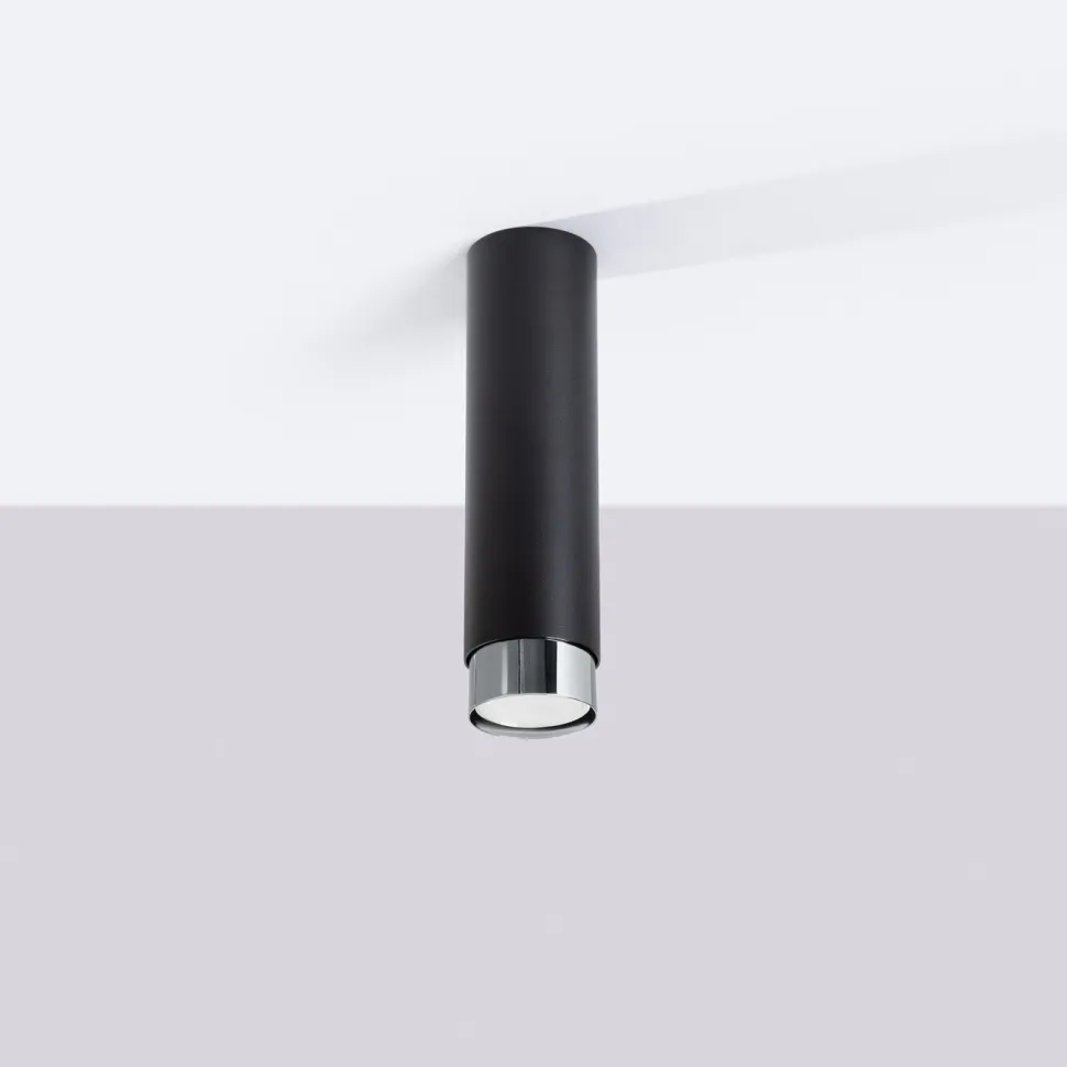 Plafon NERO 22,5 czarny/chrom