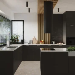 Plafon NERO 22,5 czarny/chrom