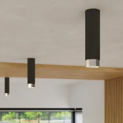 Plafon NERO 22,5 czarny/chrom