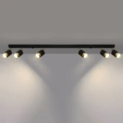 Plafon NERO 6 czarny/złoty