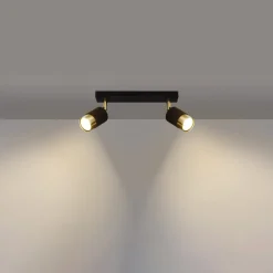 Plafon NERO 2 czarny/złoty