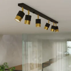 Plafon NERO 2 czarny/złoty