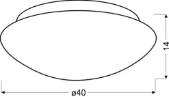 Plafon Nina plafon biały 400mm 2x60W E27