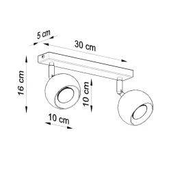 Plafon OCULARE 2 biały