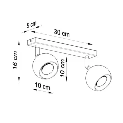 Plafon OCULARE 2 czarny