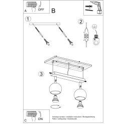 Plafon OCULARE 2 czarny