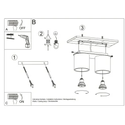 Plafon ORBIS 2 szary