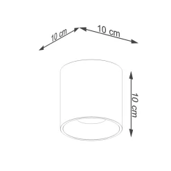 Plafon ORBIS 1 złoty