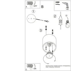 Plafon ORBIS 1 złoty