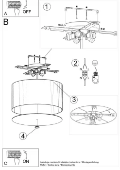 Plafon OTTO 50 biały