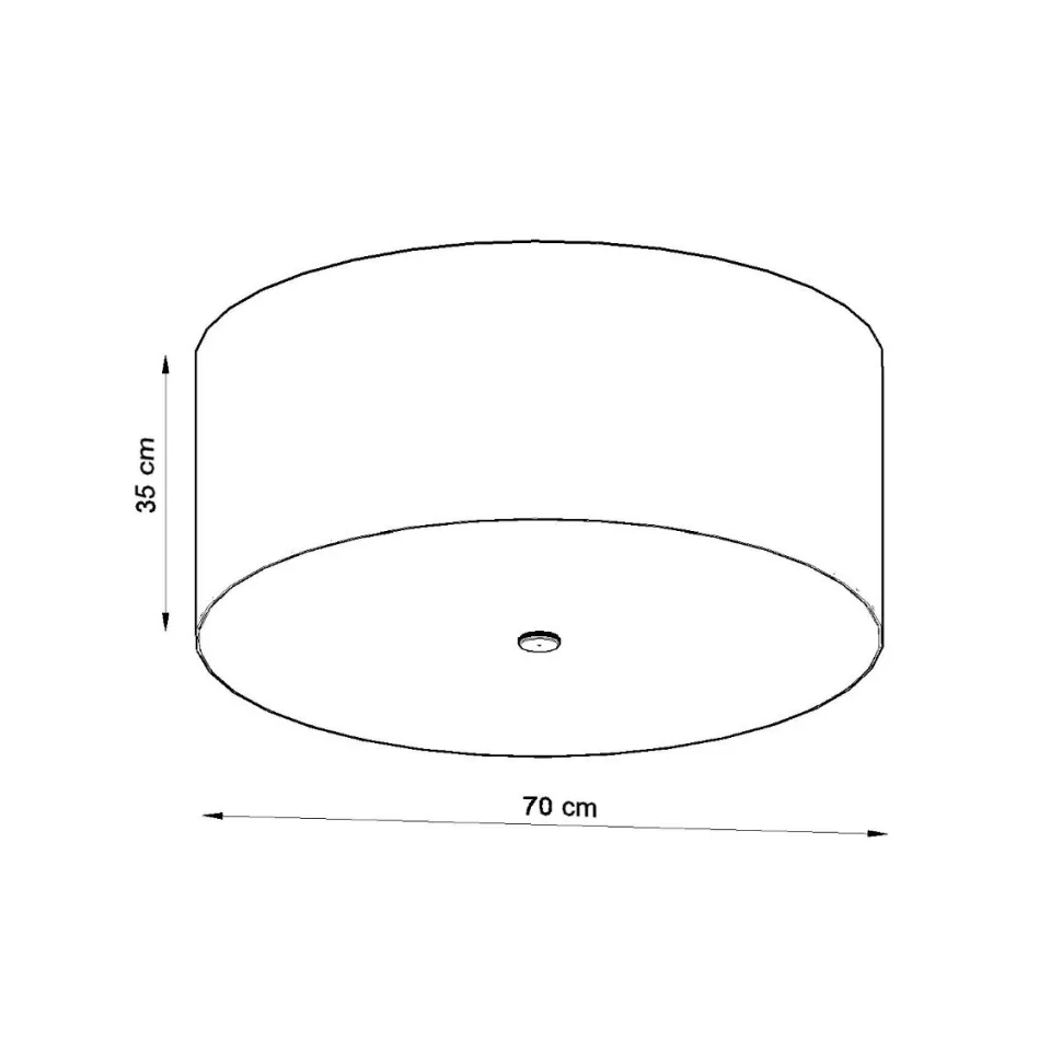 Plafon OTTO 70 czarny