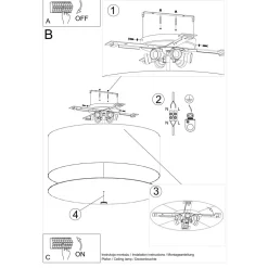 Plafon OTTO 70 czarny
