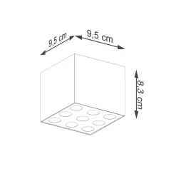 Plafon OZZY czarny LED