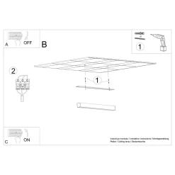 Plafon PINNE 90 biały 4000K