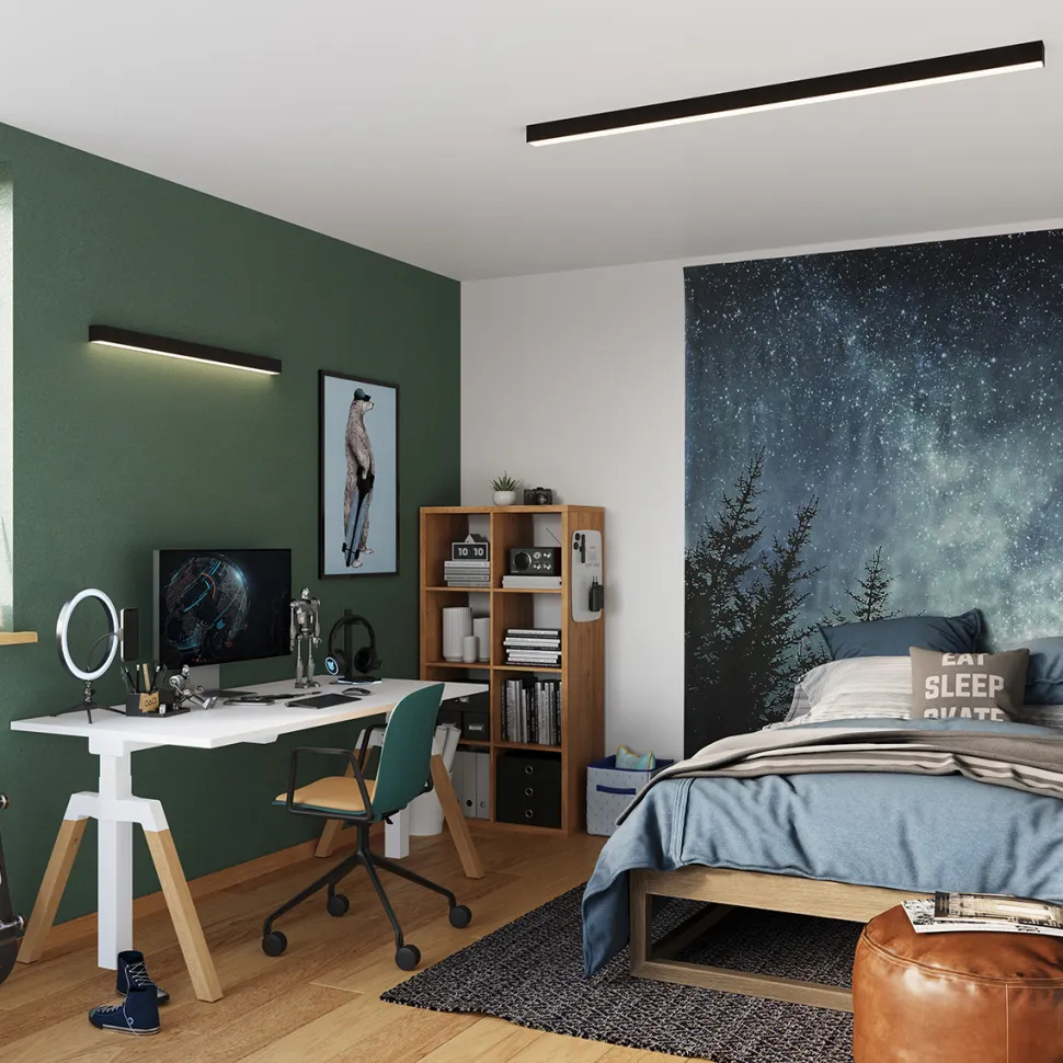 Plafon PINNE 150 czarny 4000K