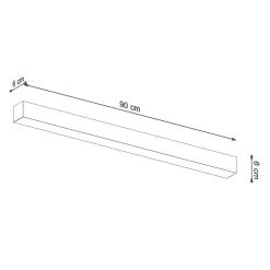 Plafon PINNE 90 czarny 4000K