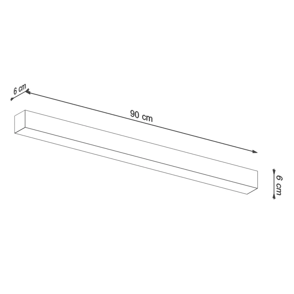 Plafon PINNE 90 czarny 4000K