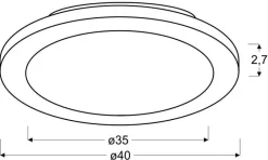 Plafon Pixel plafon 40 24W LED IP44  chrom+granila 3000K