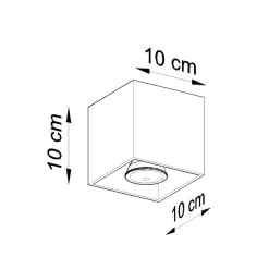 Plafon QUAD 1 antracyt