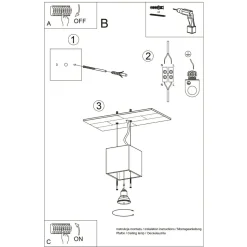 Plafon QUAD 1 antracyt