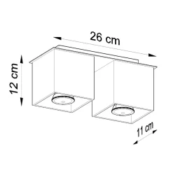 Plafon QUAD 2 biały