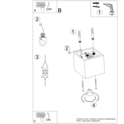 Plafon QUAD 1 złoty
