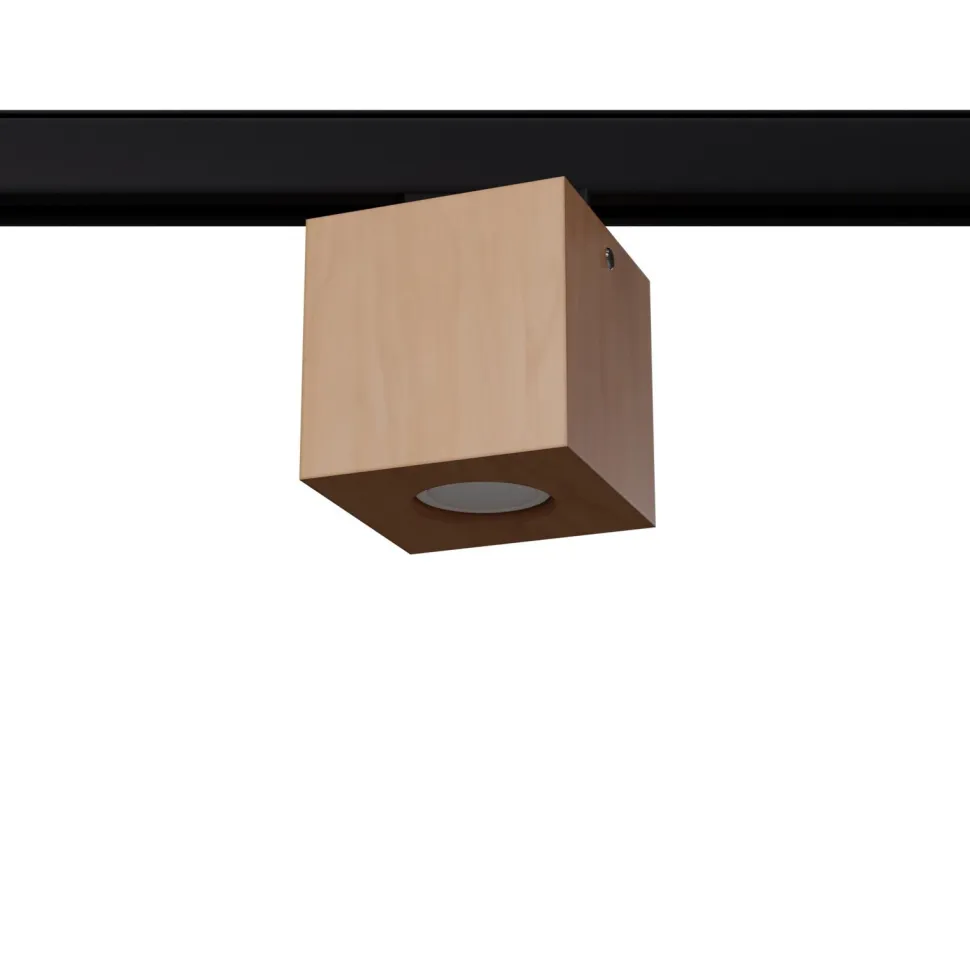 Plafon QUAD naturalne drewno GU10 4000K 7W 530lm #B