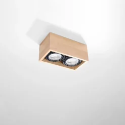 Plafon QUATRO 2 naturalne drewno